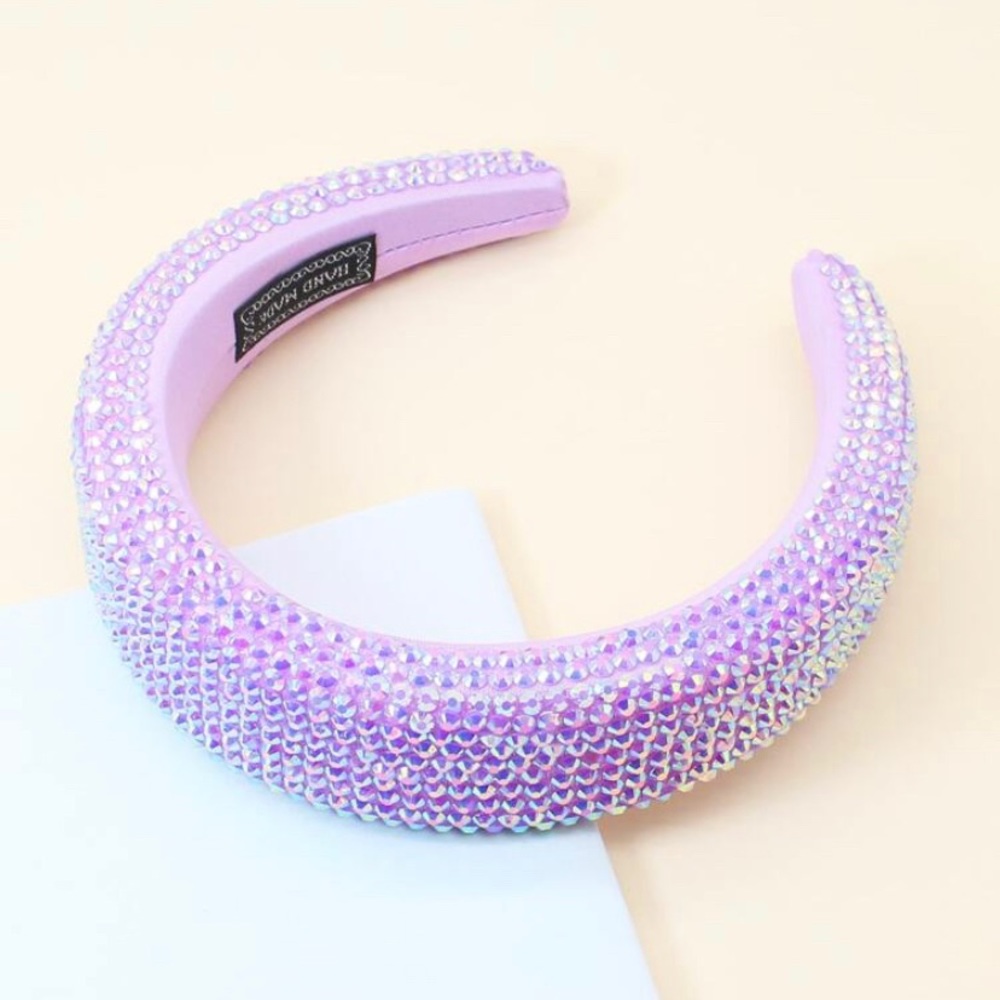 BUNDLE 2 ITEMS FOR $10 Girls rhinestone decor hair hoop purple